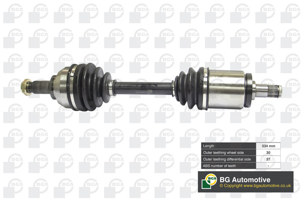 BGA Drivaksel ds0916l venstre foraksel for BMW