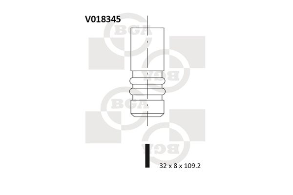 BGA Udstødningsventil v018345 for FORD