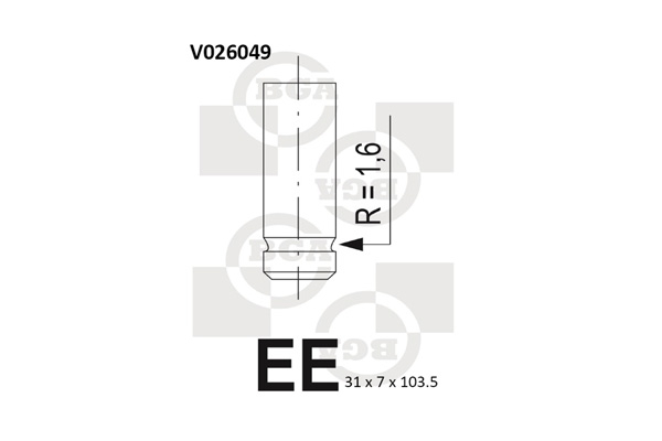 BGA Udstødningsventil v026049 for MERCEDES-BENZ