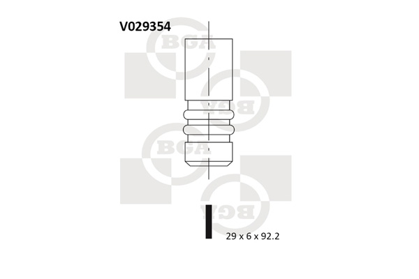 BGA Udstødningsventil v029354 for CHEVROLET OPEL SAAB GENERAL MOTORS