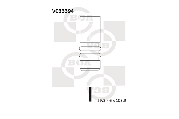 BGA Udstødningsventil v033394 for AUDI SEAT