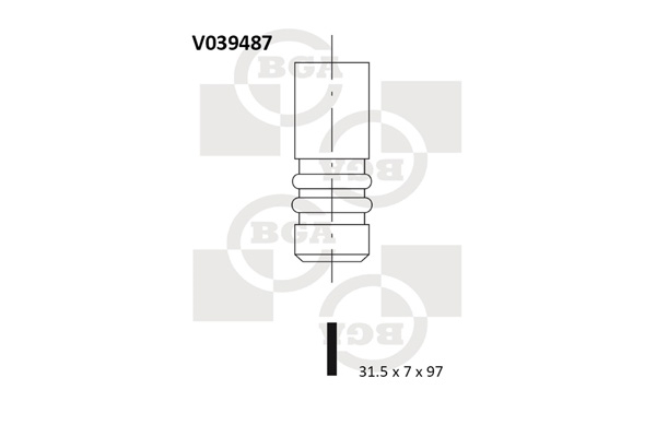 BGA Udstødningsventil v039487 for FORD AUDI