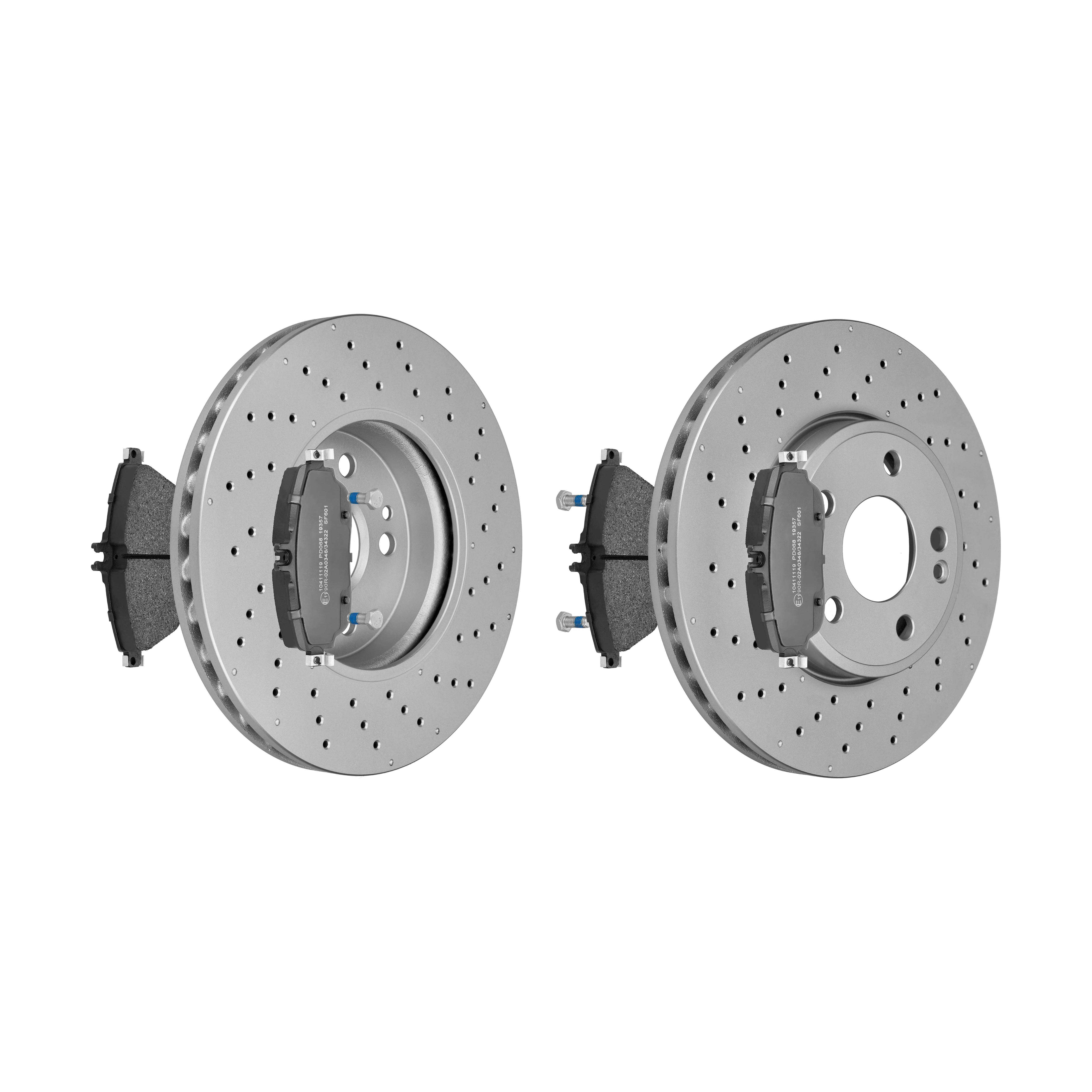F.BECKER Bremsesæt, skivebremser 13810147 perforeret/ventileret 295mm 19,3mm for MERCEDES-BENZ