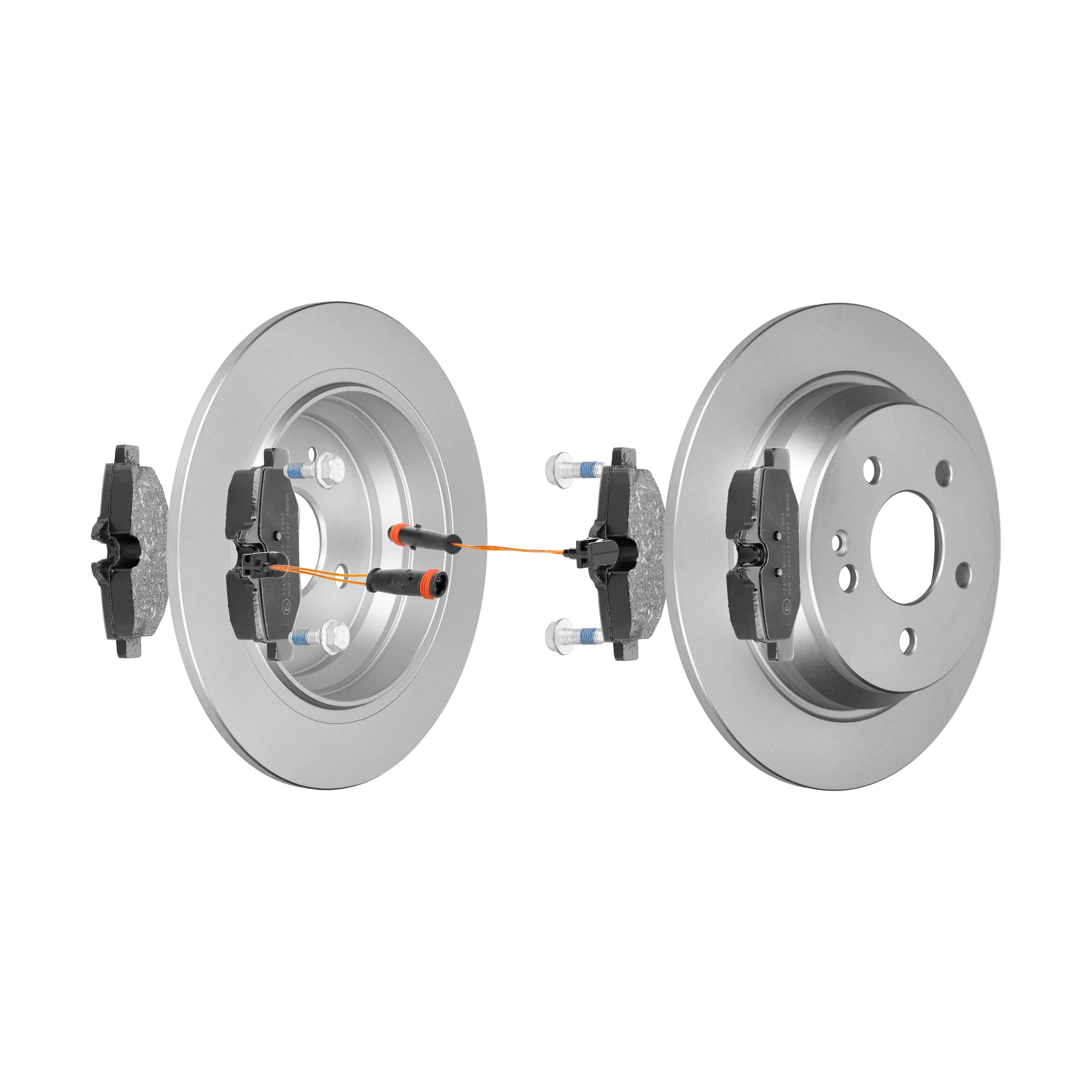 F.BECKER Bremsesæt, skivebremser 13810061 bagaksel fuld 296mm 10mm for MERCEDES-BENZ
