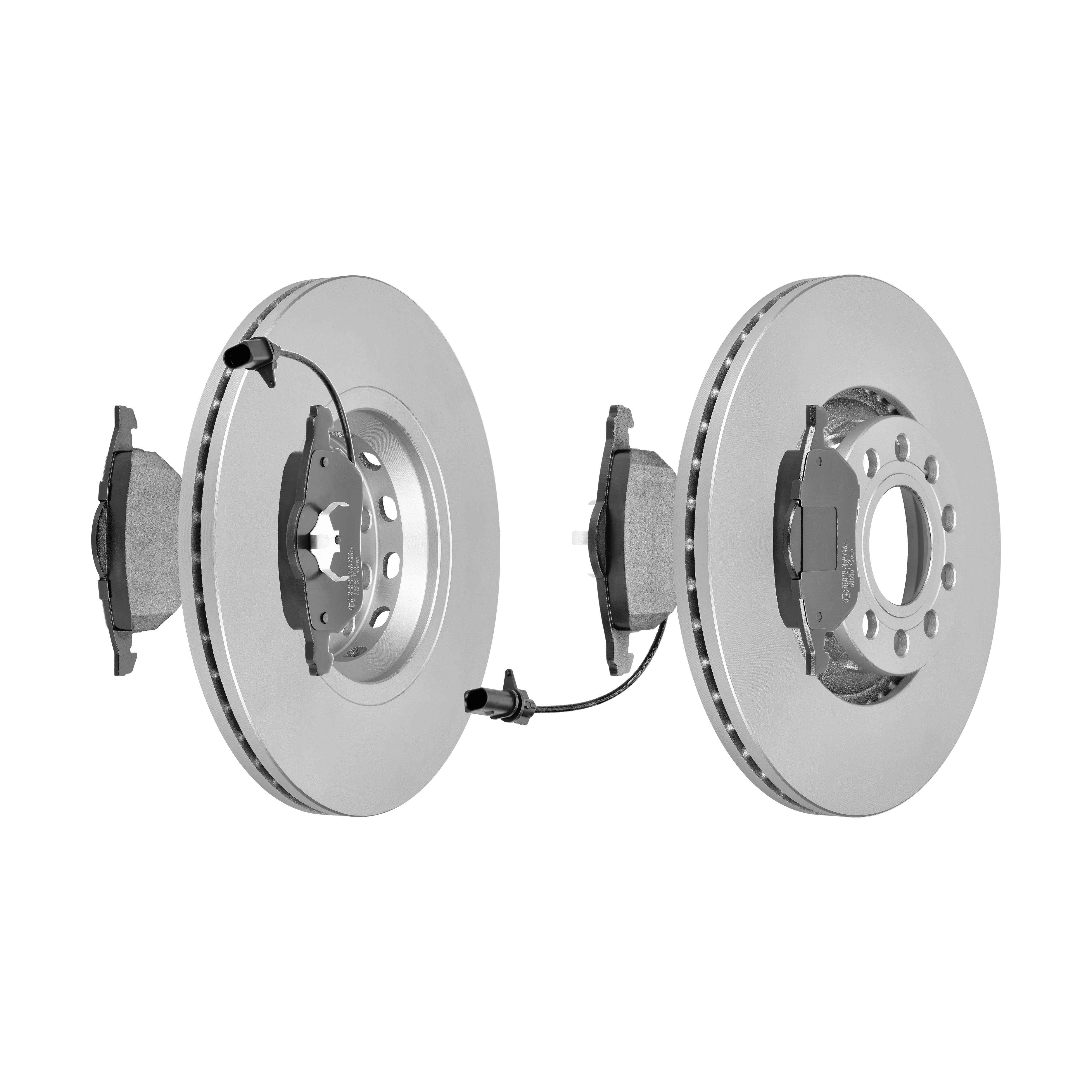 F.BECKER Bremsesæt, skivebremser 13810166 foraksel ventileret 312mm 25mm for SKODA SEAT VAG AUDI