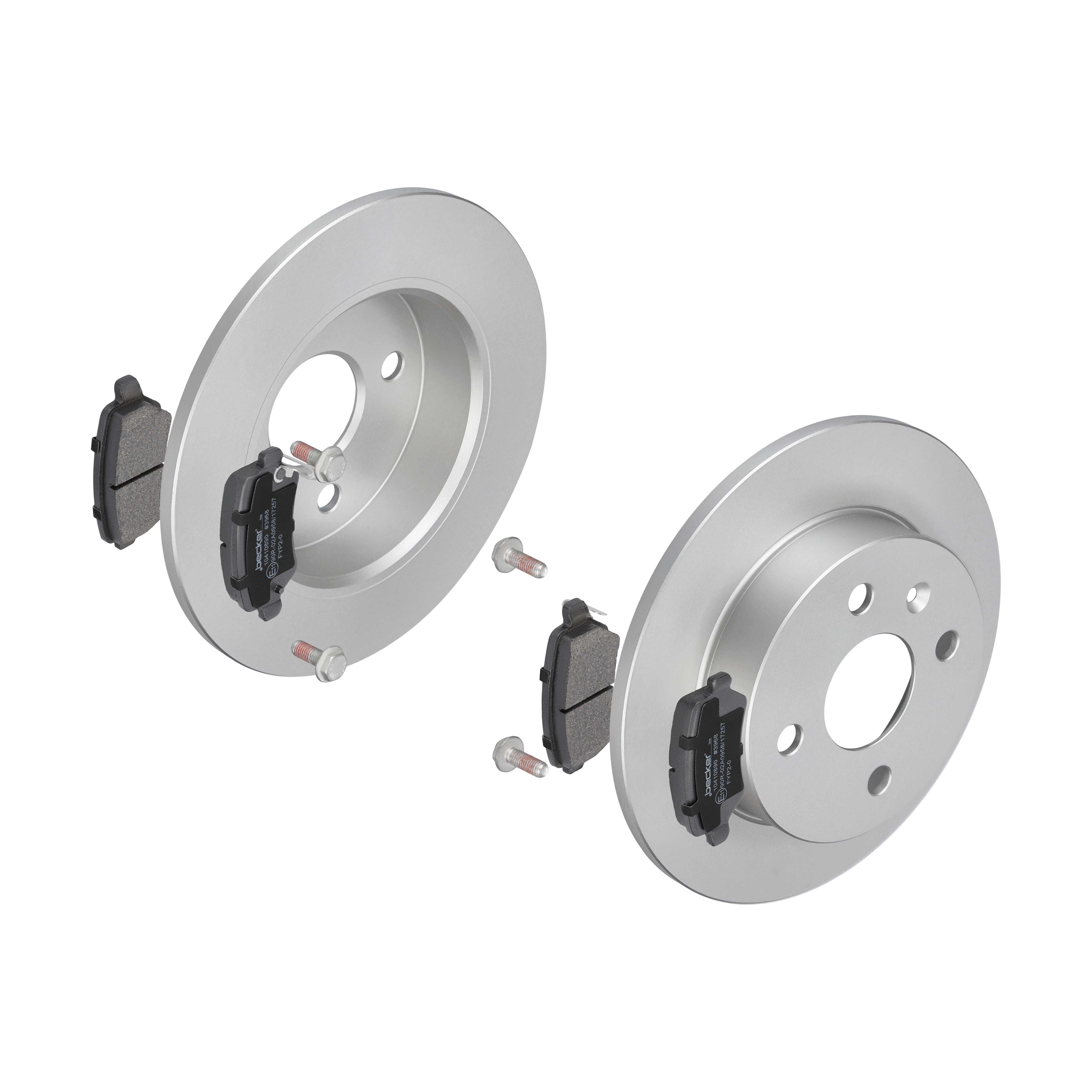 F.BECKER Bremsesæt, skivebremser 13810017 bagaksel fuld 240mm 10mm for OPEL KIA