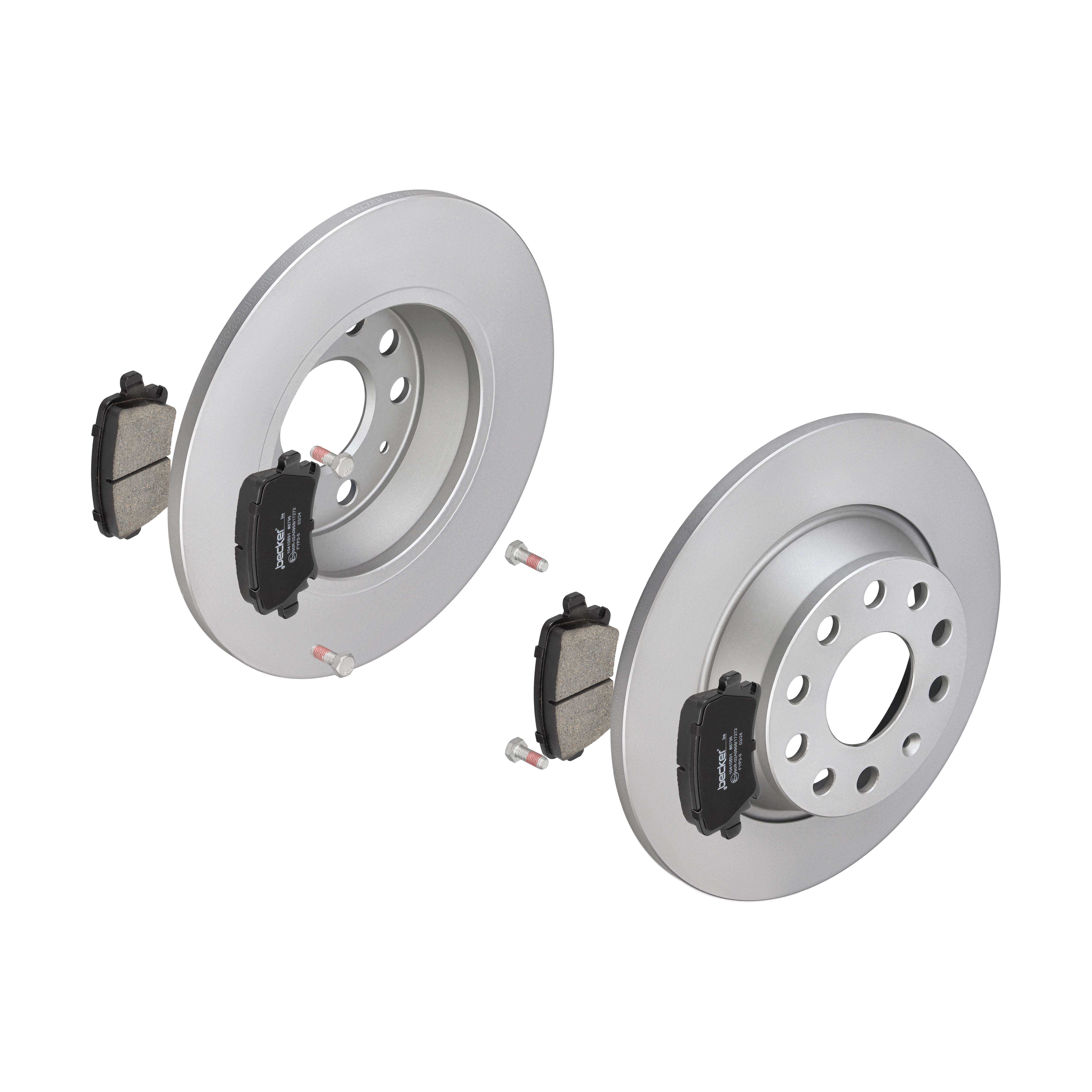 F.BECKER Bremsesæt, skivebremser 13810012 bagaksel fuld 282mm 12mm for VW SEAT VAG SKODA