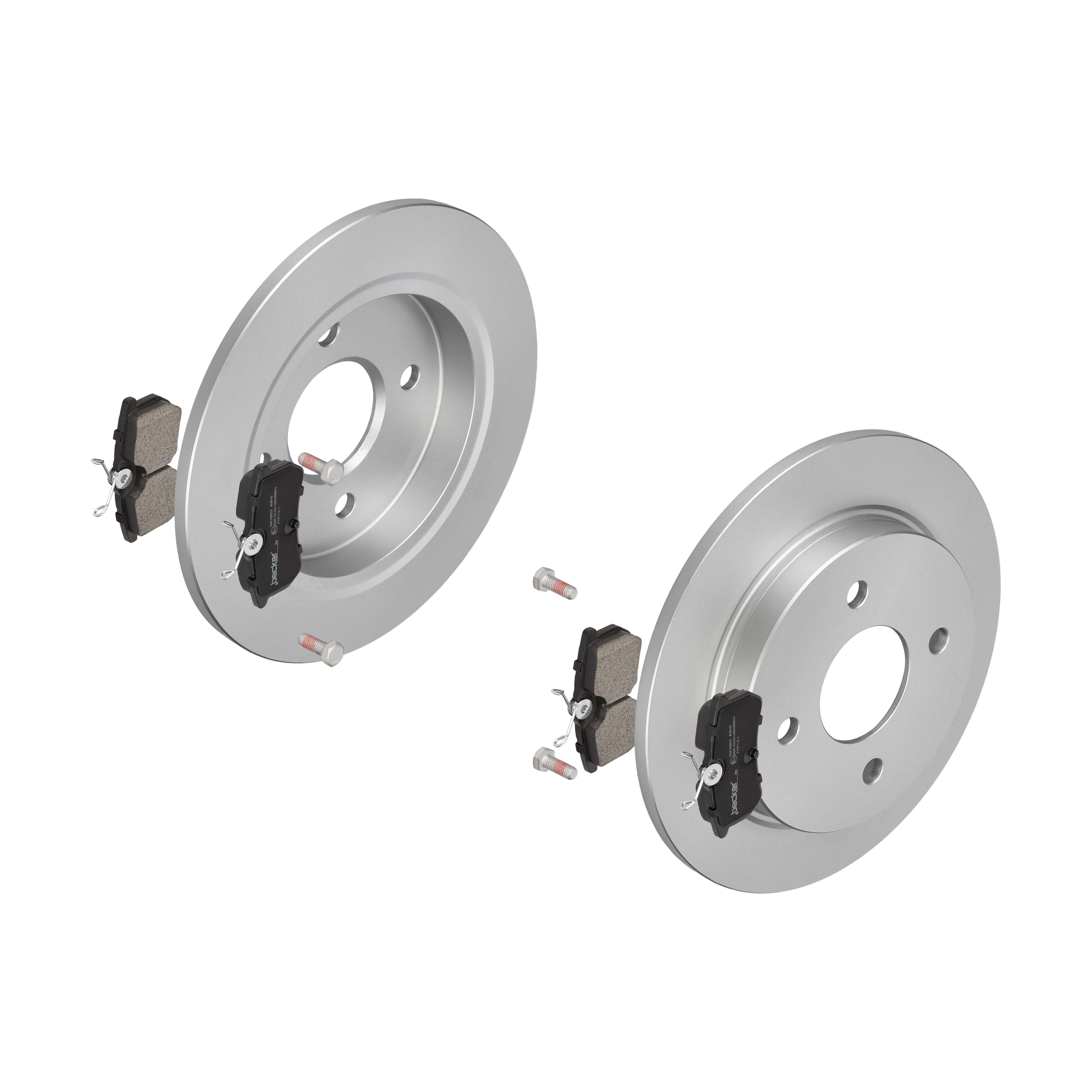 F.BECKER Bremsesæt, skivebremser 13810036 bagaksel fuld 253mm 10mm for FORD