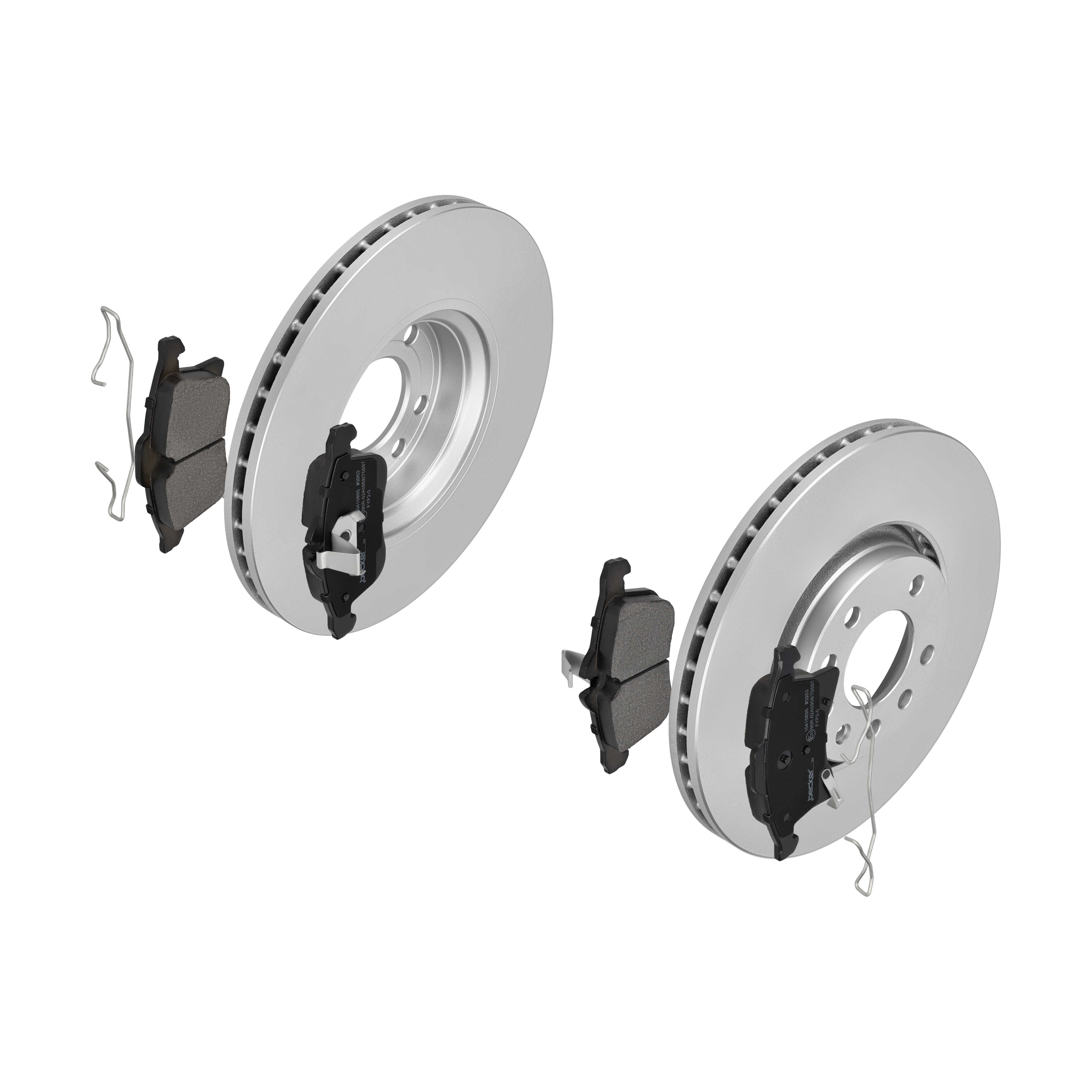 F.BECKER Bremsesæt, skivebremser 13810098 foraksel ventileret 308mm 19,2mm for OPEL SAAB