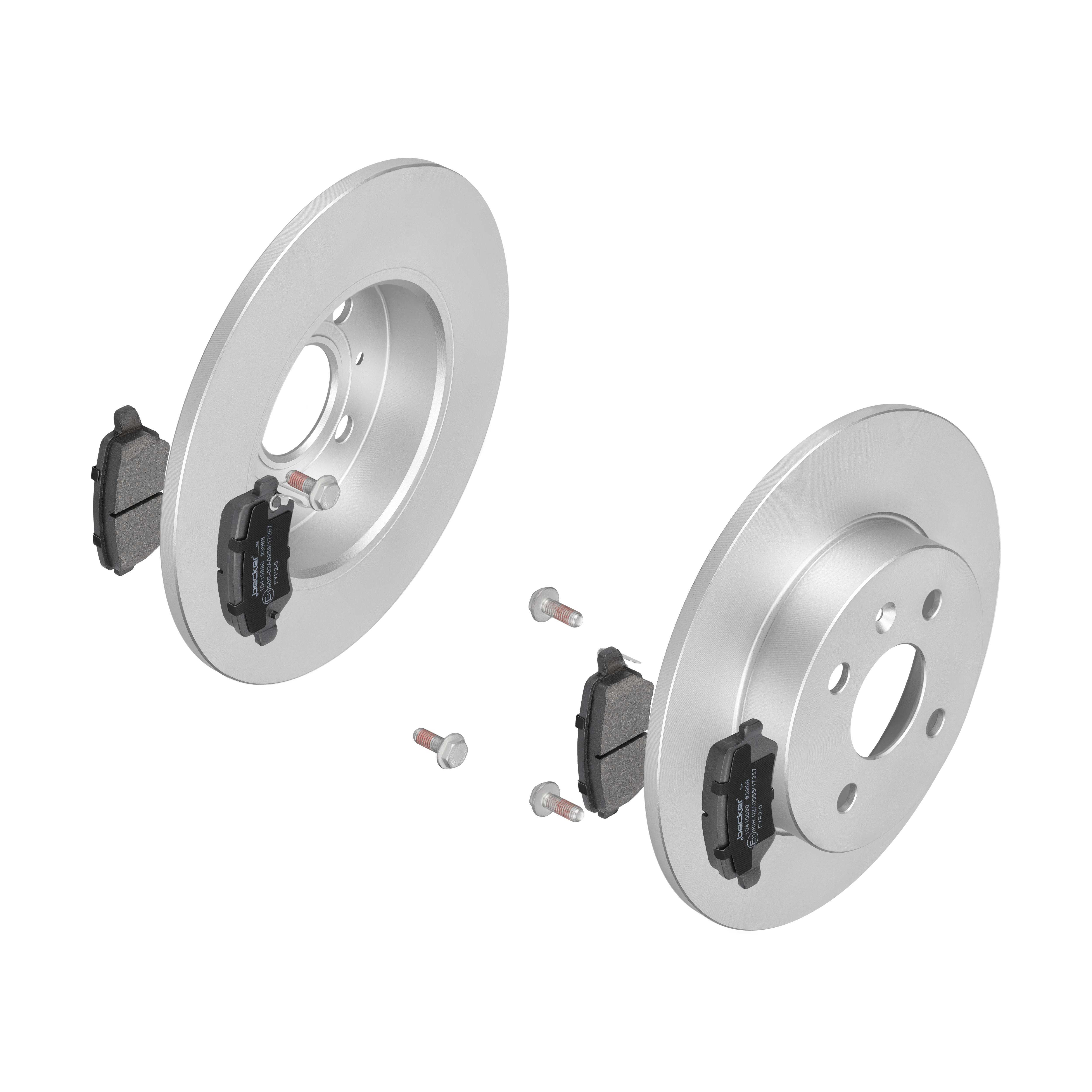 F.BECKER Bremsesæt, skivebremser 13810099 bagaksel fuld 264mm 15,3mm for OPEL KIA