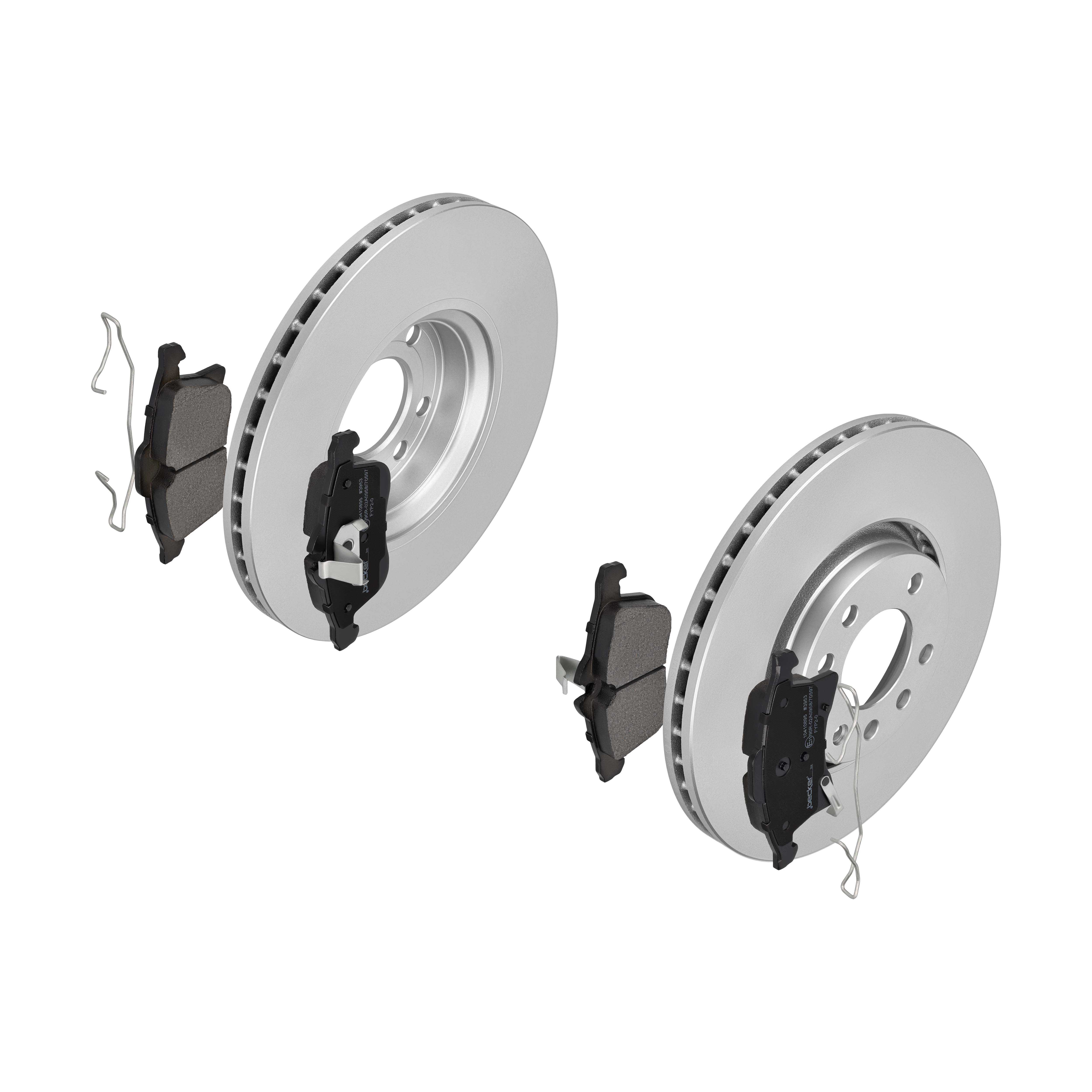F.BECKER Bremsesæt, skivebremser 13810330 foraksel ventileret 308mm 25mm for VAUXHALL OPEL SAAB