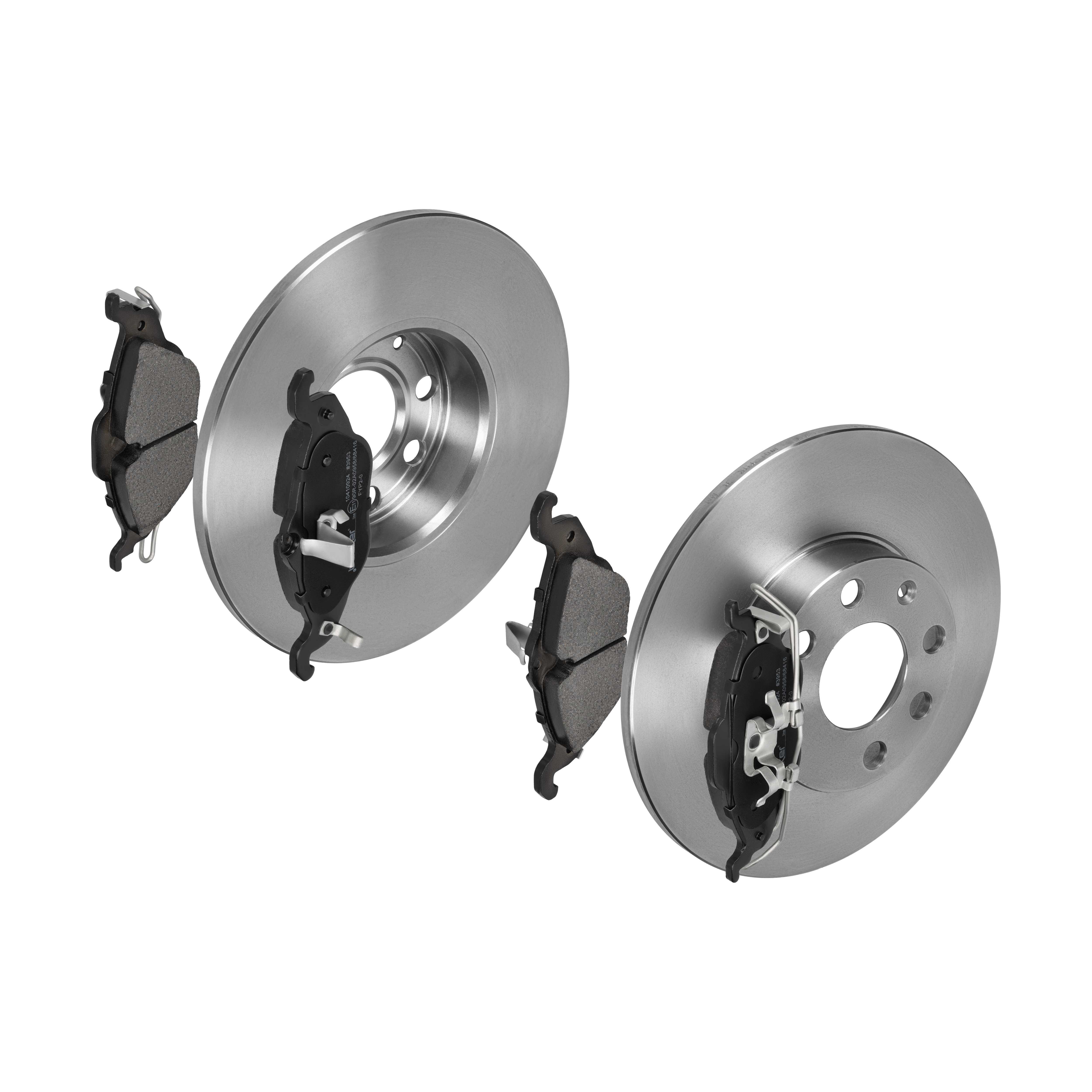 F.BECKER Bremsesæt, skivebremser 13810386 foraksel fuld 256mm 10,8mm for OPEL