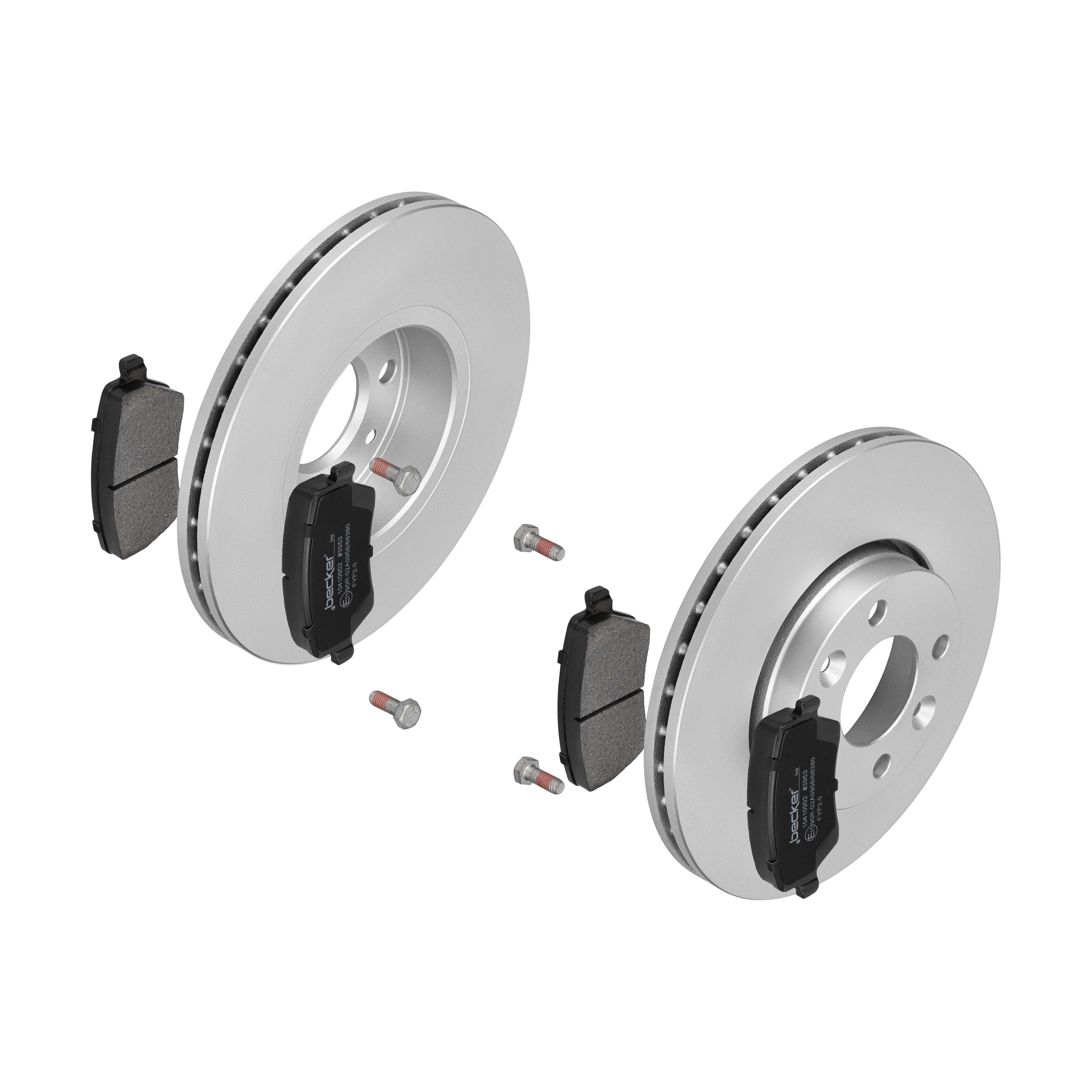 F.BECKER Bremsesæt, skivebremser 13810020 foraksel ventileret 260mm 22mm for MERCEDES-BENZ RENAULT NISSAN DACIA