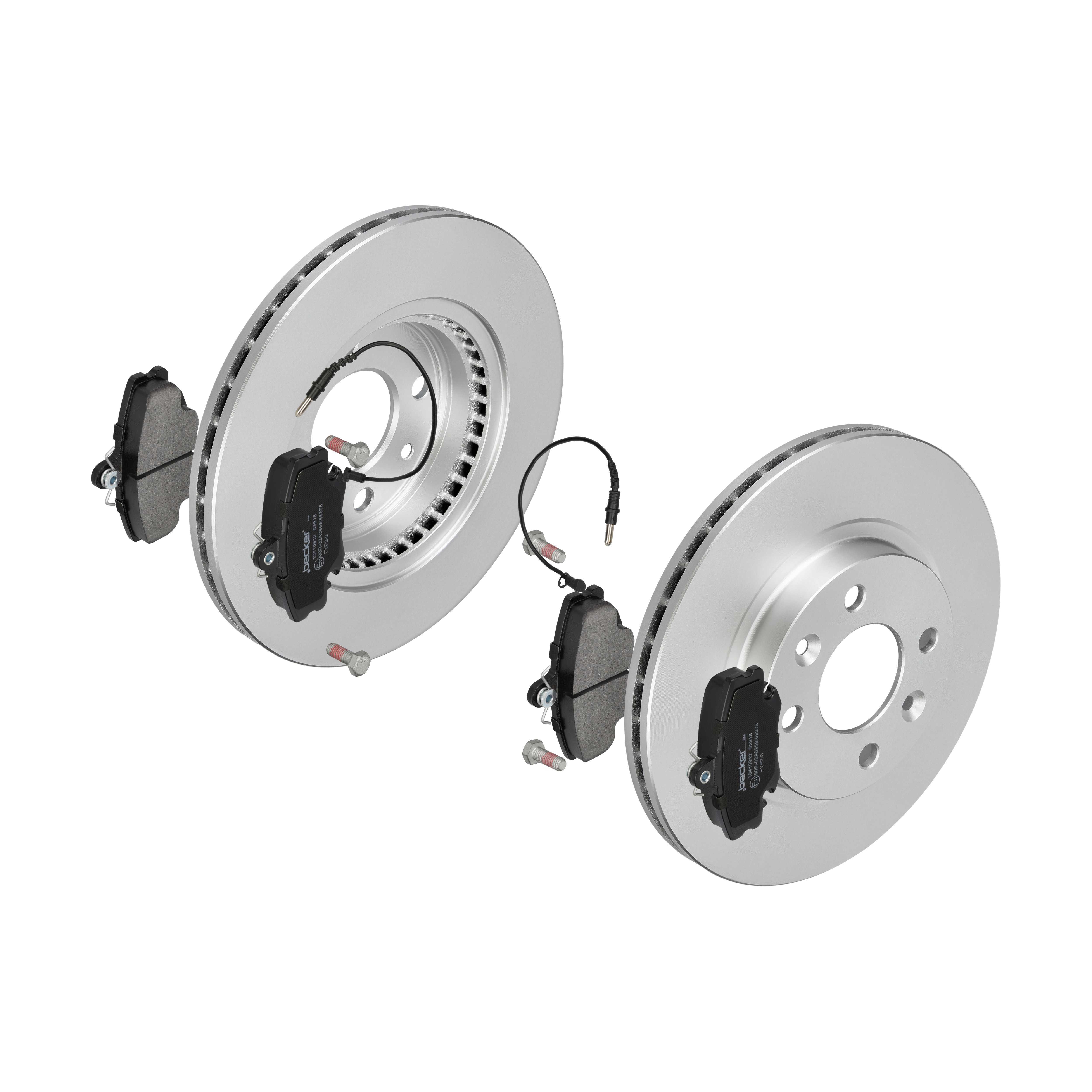 F.BECKER Bremsesæt, skivebremser 13810018 foraksel ventileret 259mm 21mm for RENAULT DACIA NISSAN