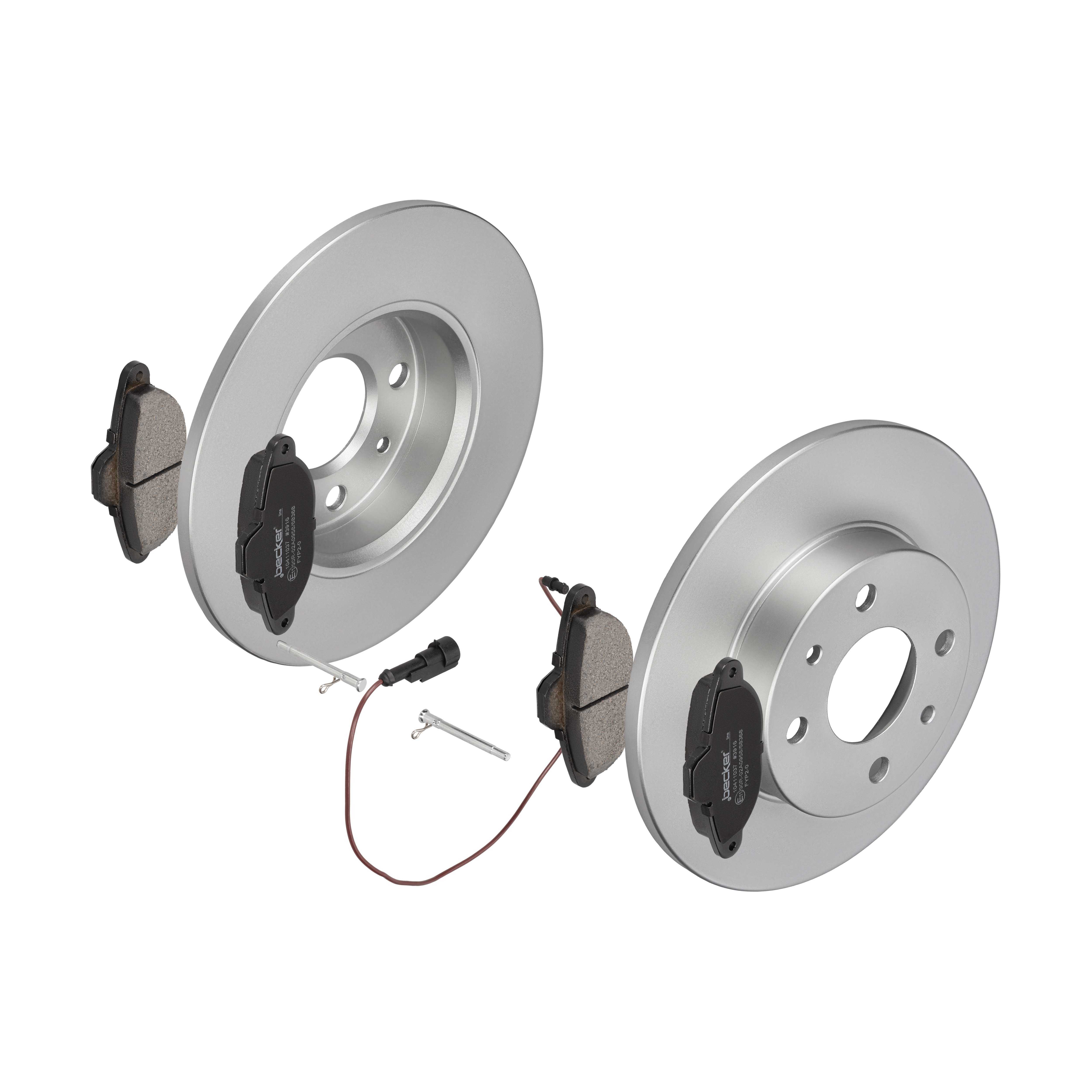 F.BECKER Bremsesæt, skivebremser 13810041 foraksel fuld 240mm 11mm for FORD FIAT LANCIA ABARTH ALFA ROMEO