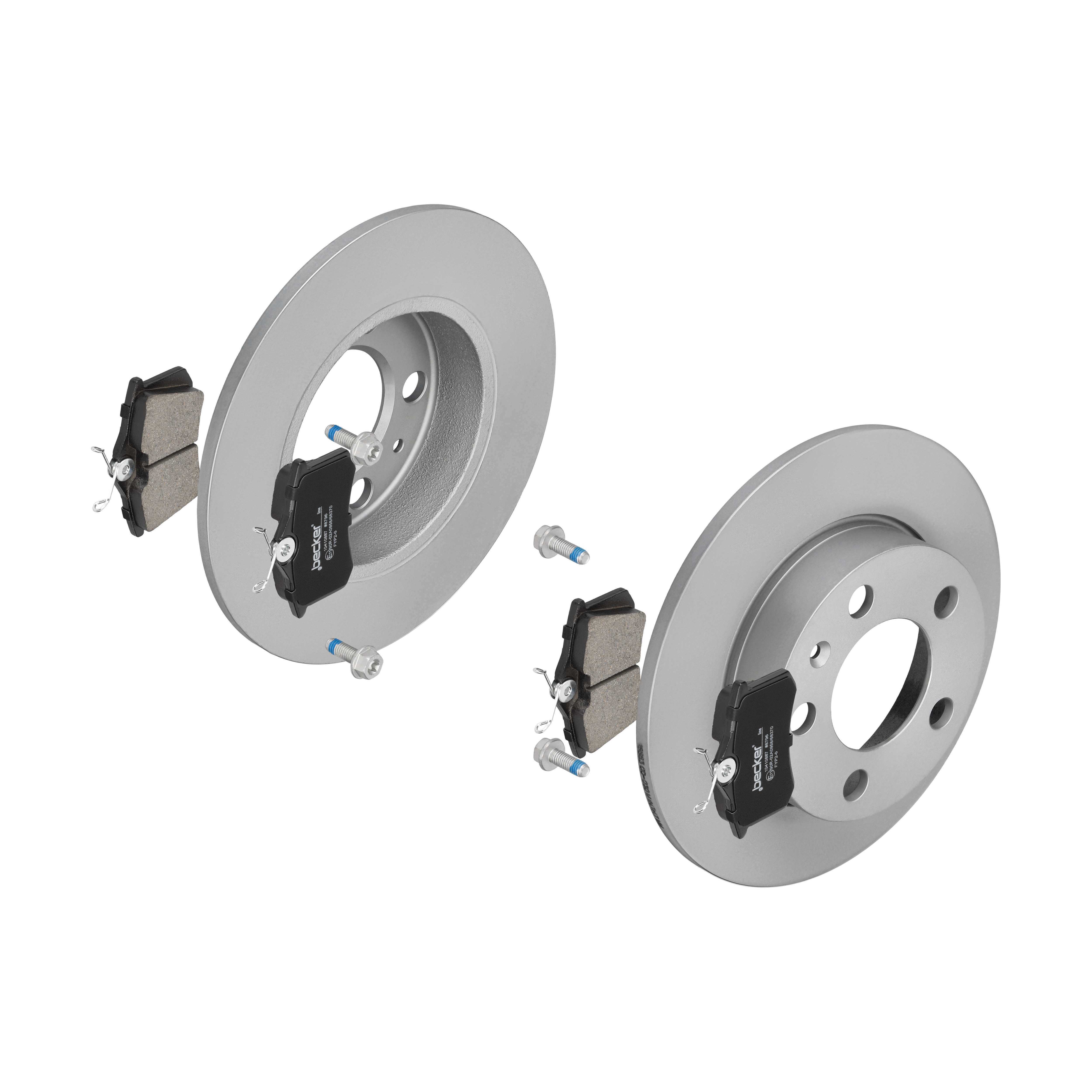 F.BECKER Bremsesæt, skivebremser 13810001 bagaksel fuld 230mm 9mm for PEUGEOT FORD LANCIA CITROËN AUDI SKODA VW VW (FAW) VAG SEAT FIAT SKODA (SVW)