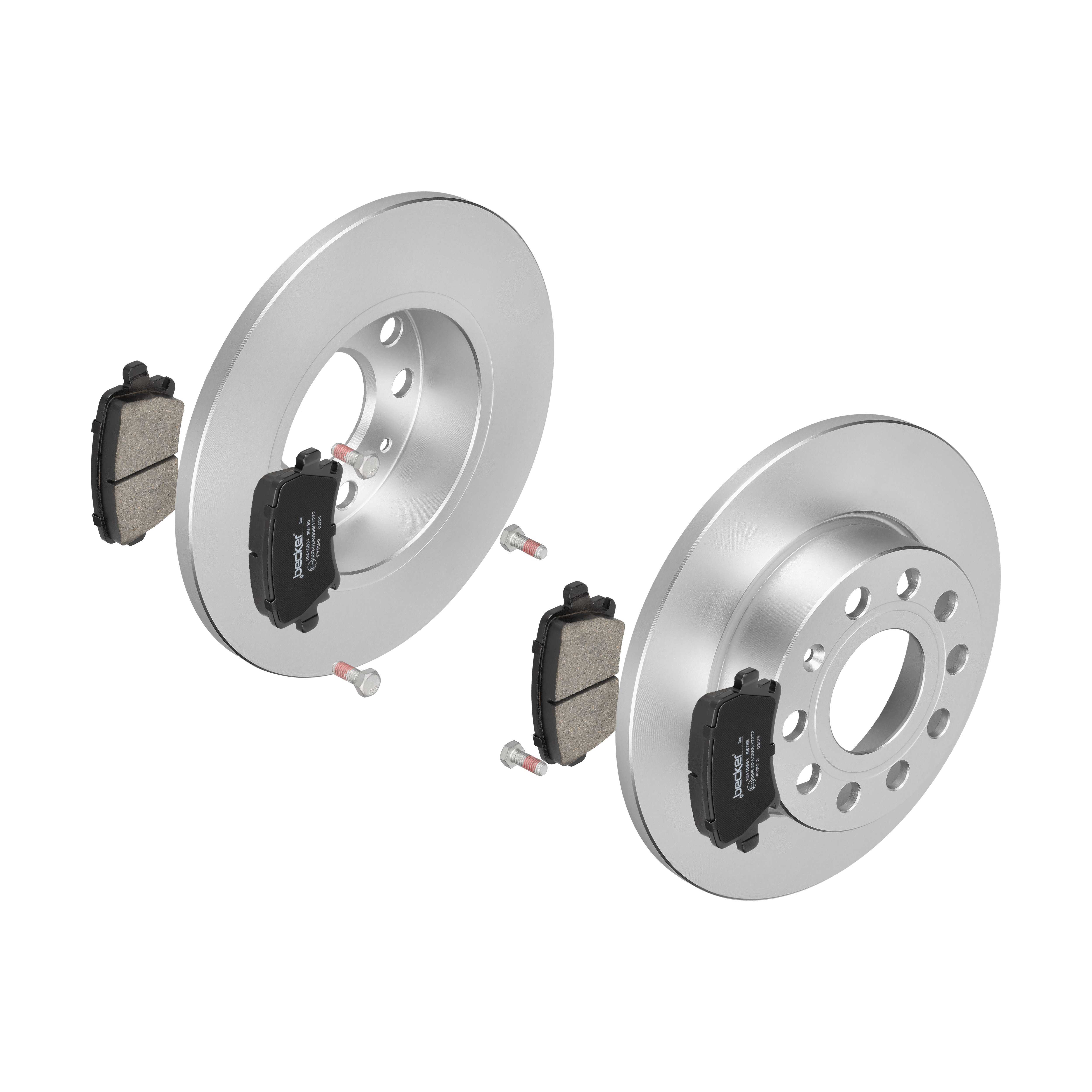 F.BECKER Bremsesæt, skivebremser 13810011 bagaksel fuld 256mm 12mm for SEAT VAG SKODA