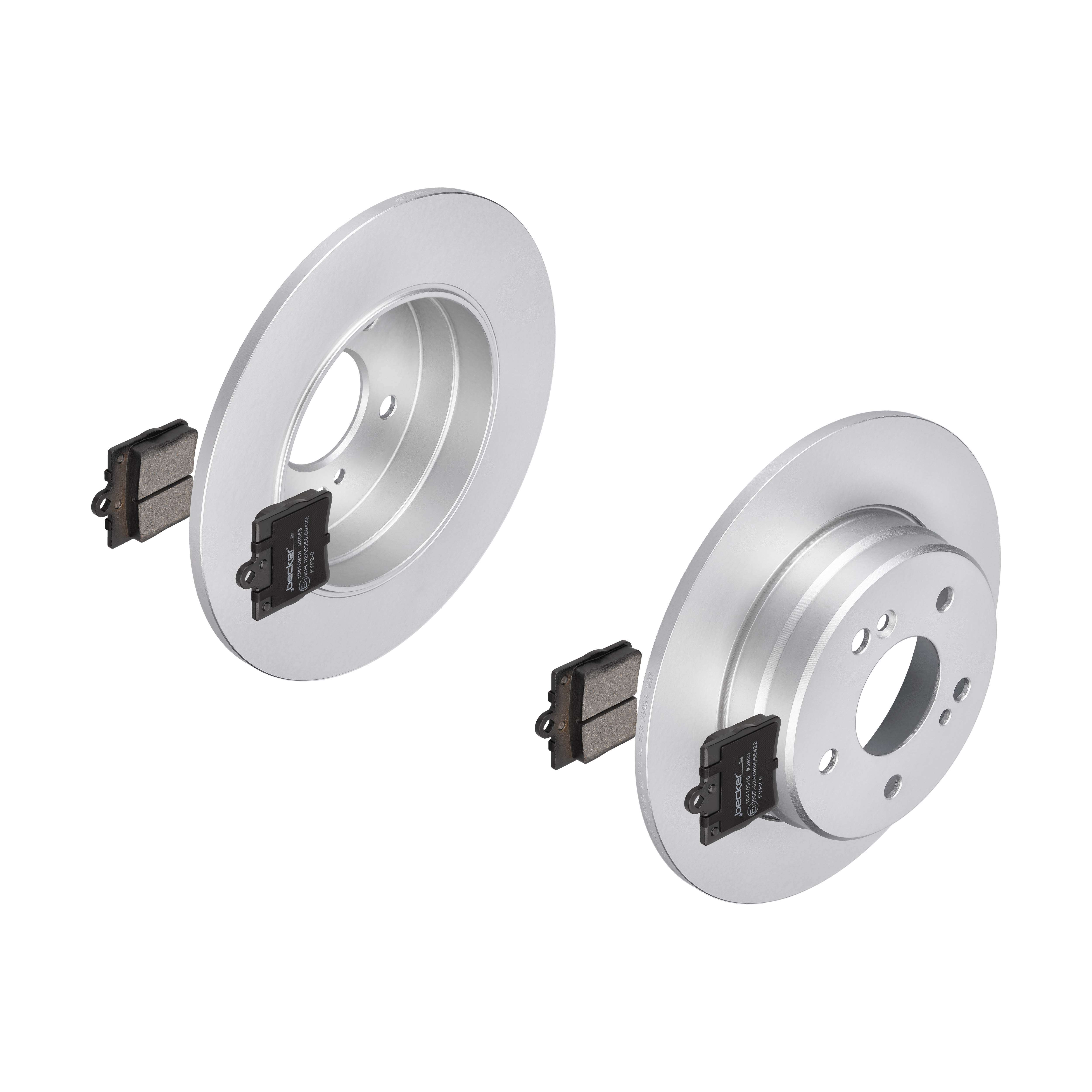 F.BECKER Bremsesæt, skivebremser 13810023 bagaksel fuld 278mm 15mm for MERCEDES-BENZ