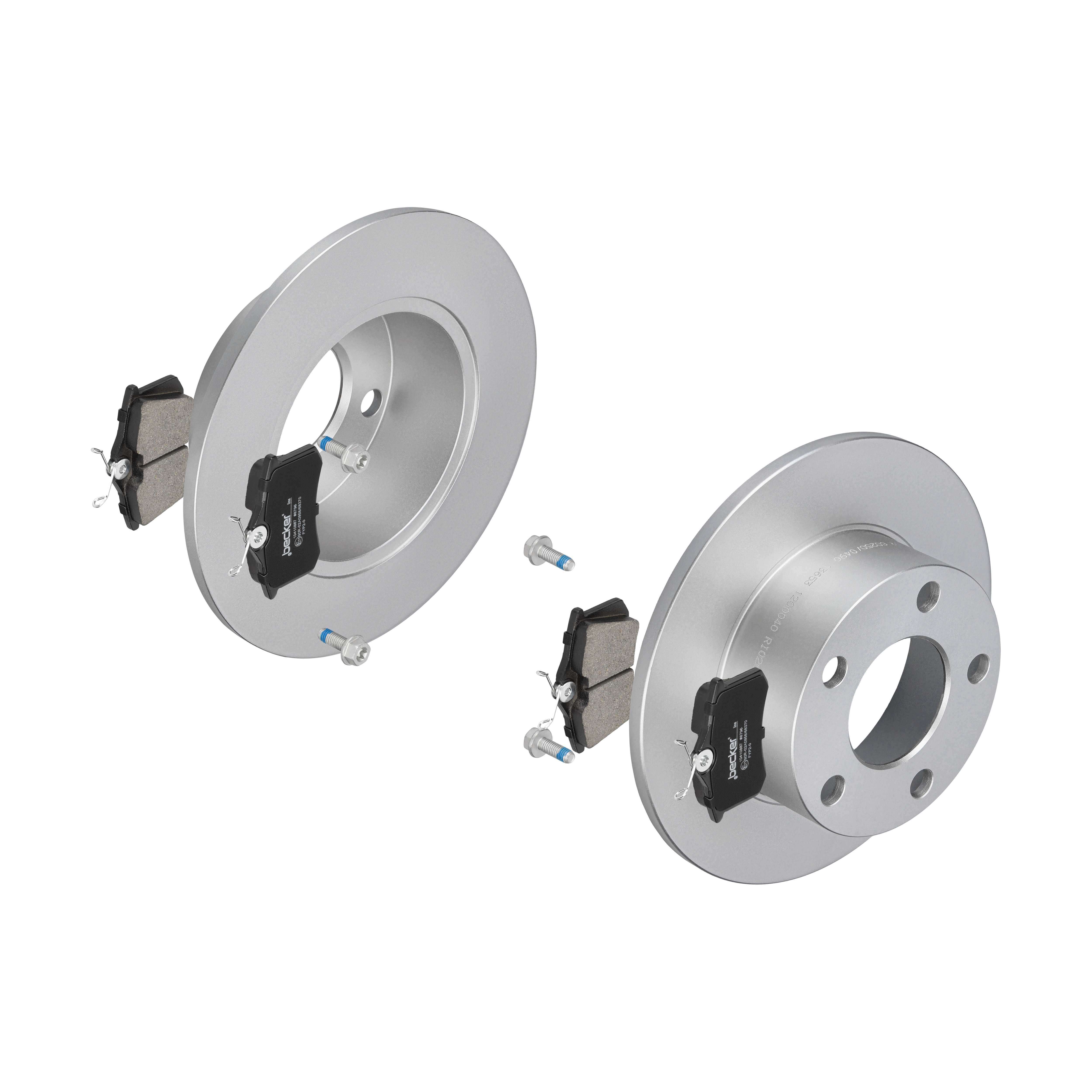 F.BECKER Bremsesæt, skivebremser 13810006 bagaksel fuld 245mm 10mm for PEUGEOT CITROËN FORD LANCIA SEAT SKODA VW AUDI VAG FIAT VW (FAW) SKODA (SVW)
