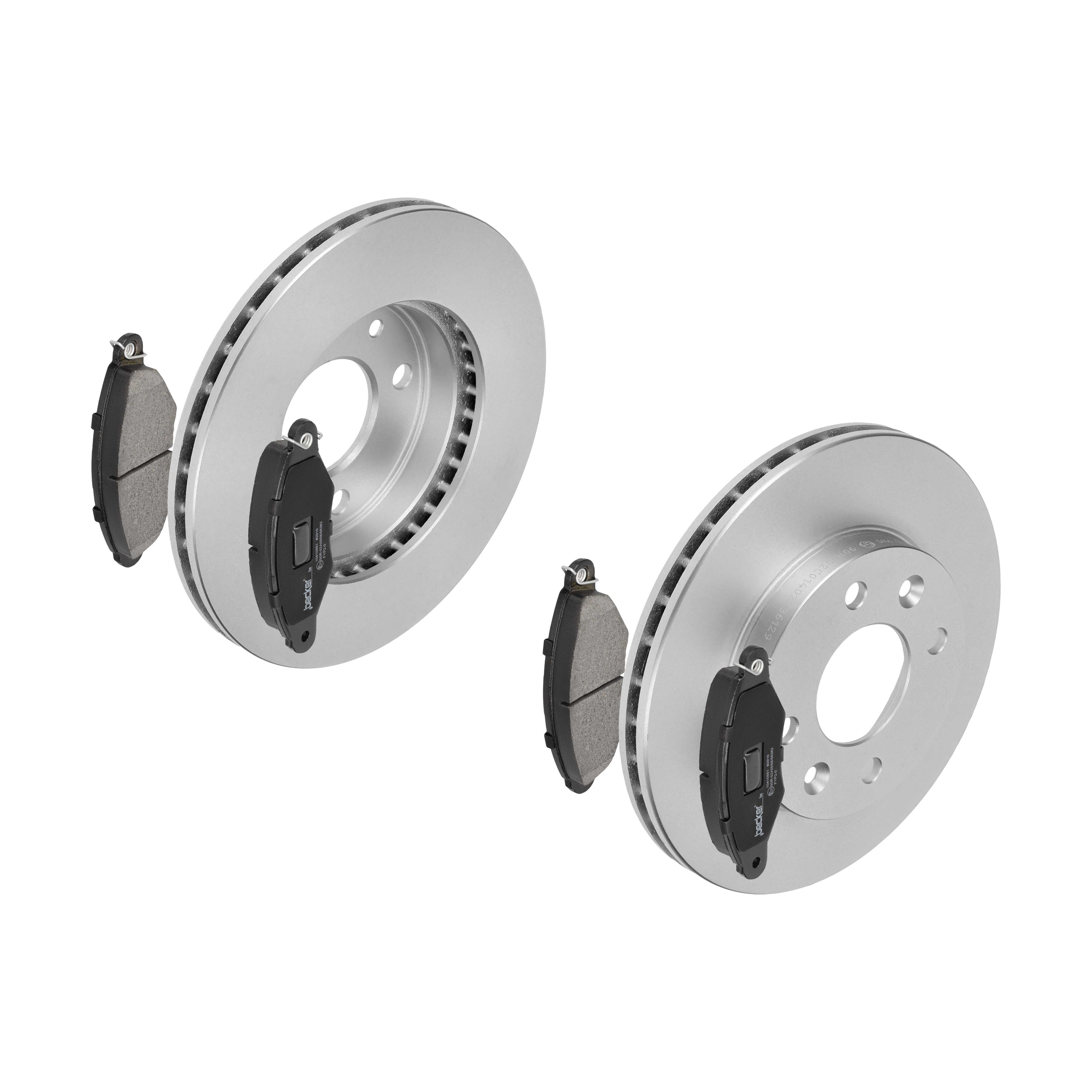 F.BECKER Bremsesæt, skivebremser 13810181 foraksel ventileret 238mm 20mm for NISSAN RENAULT