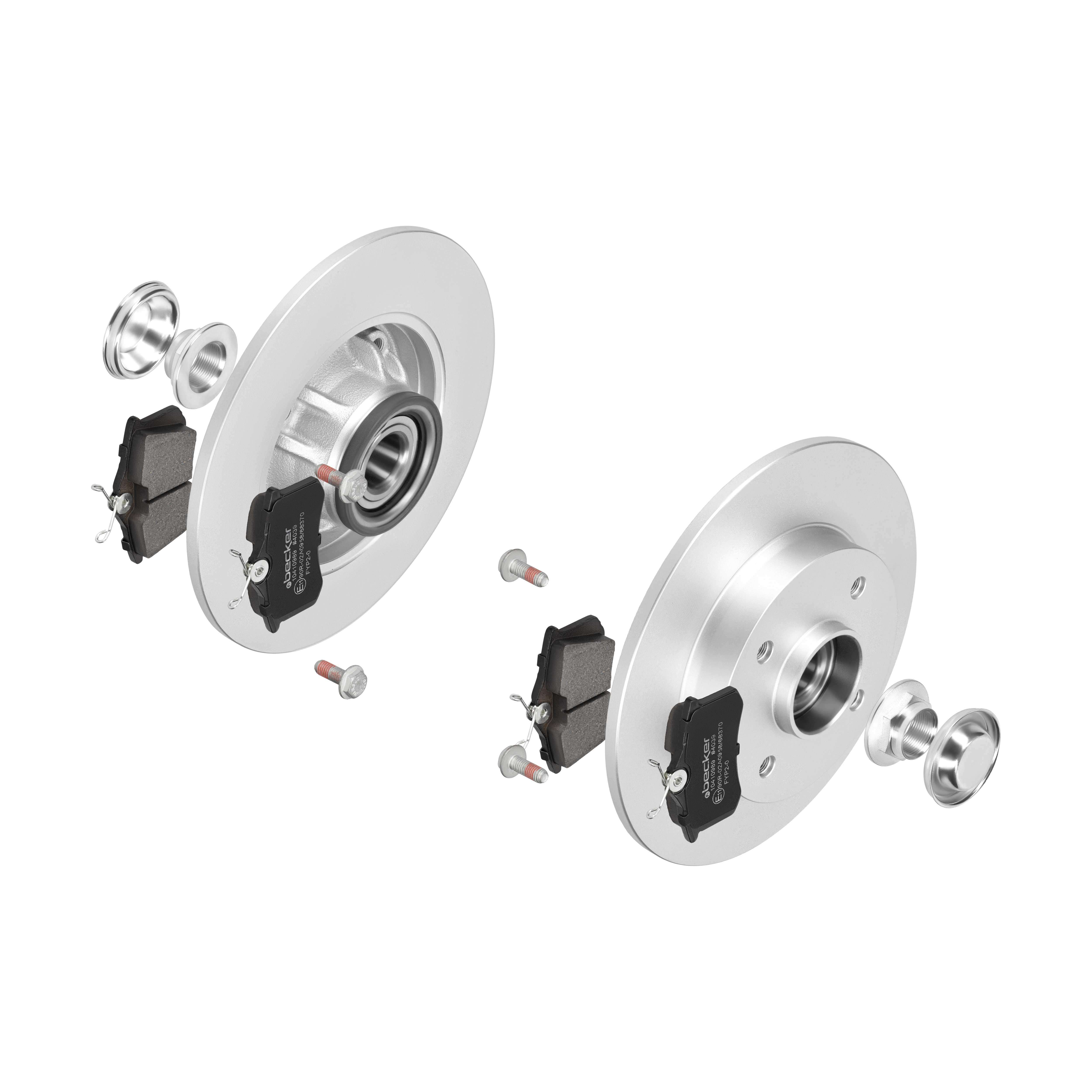 F.BECKER Bremsesæt, skivebremser 13810117 bagaksel fuld 249mm 9mm for PEUGEOT DS FORD OPEL AUDI VW SKODA SEAT LANCIA FIAT RENAULT RENAULT TRUCKS