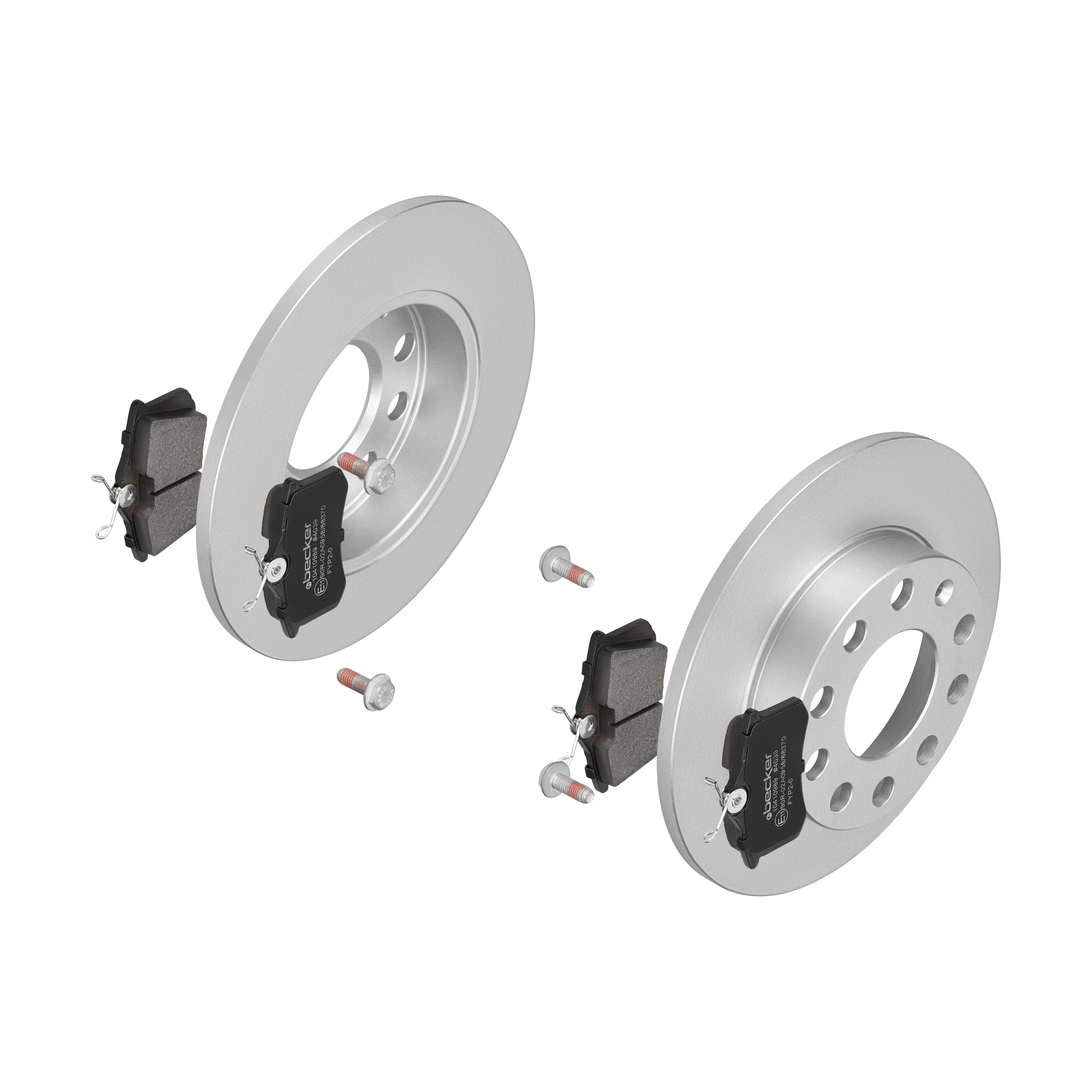 F.BECKER Bremsesæt, skivebremser 13810100 bagaksel fuld 245mm 10mm for PEUGEOT FORD LANCIA CITROËN VW SKODA SEAT AUDI VAG FIAT VW (FAW) SKODA (SVW)