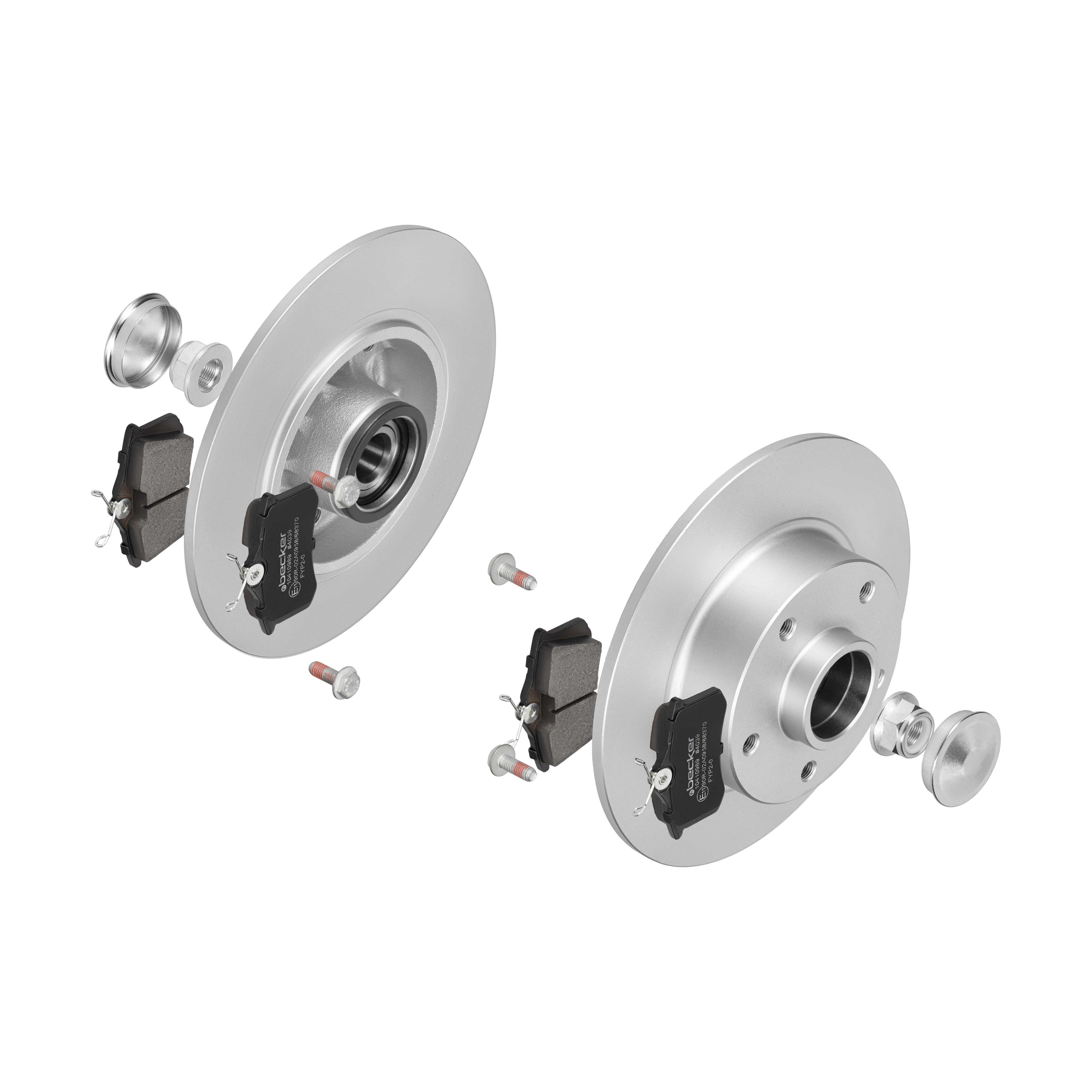F.BECKER Bremsesæt, skivebremser 13810152 bagaksel fuld 260mm 8mm for DS FORD OPEL PEUGEOT SKODA SEAT VW AUDI RENAULT LANCIA FIAT RENAULT TRUCKS