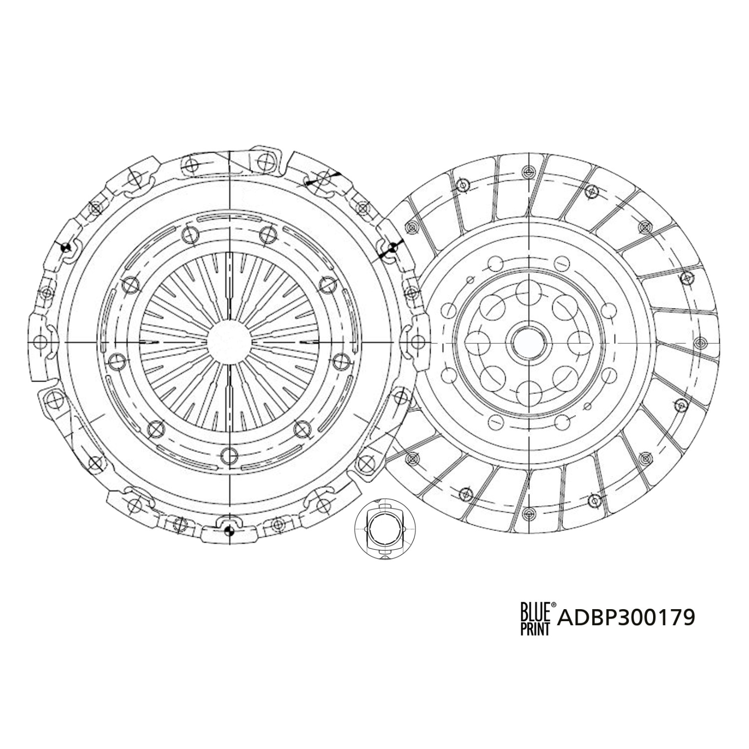 BLUE PRINT Koblingssæt adbp300179 for PEUGEOT