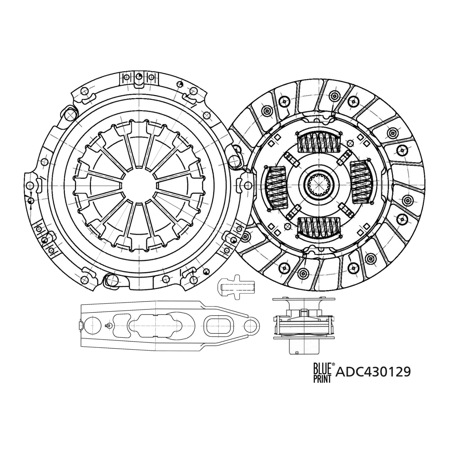 BLUE PRINT Koblingssæt adc430129 for SMART MITSUBISHI