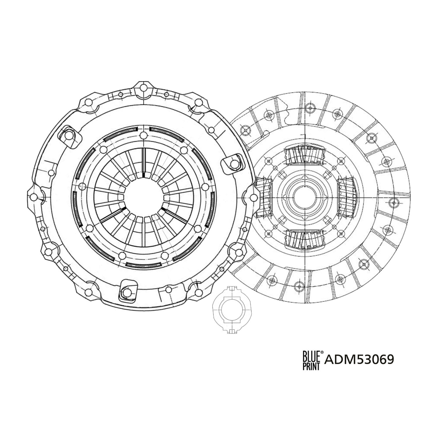 BLUE PRINT Koblingssæt adm53069 for MAZDA