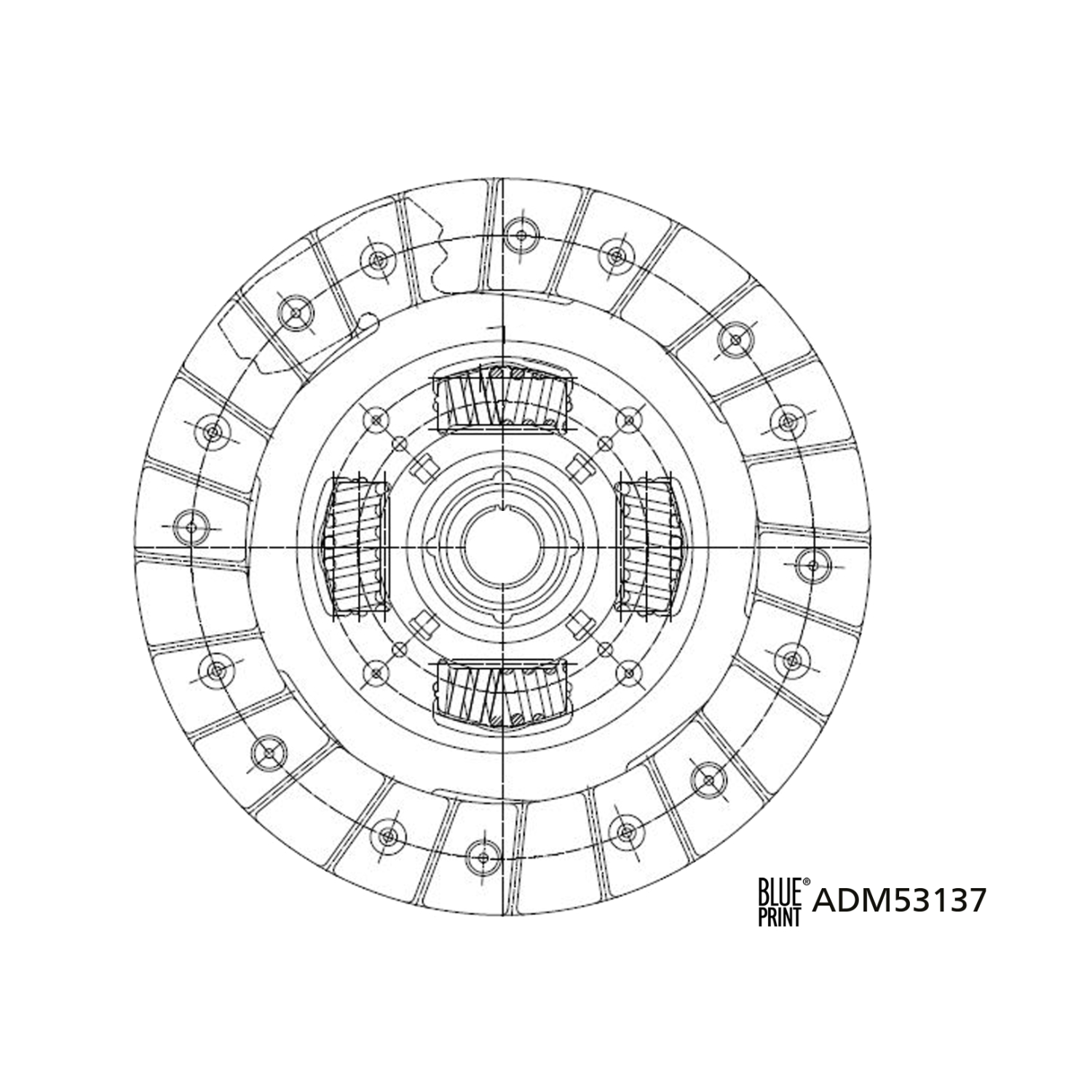 BLUE PRINT Koblingsskive adm53137 for MAZDA