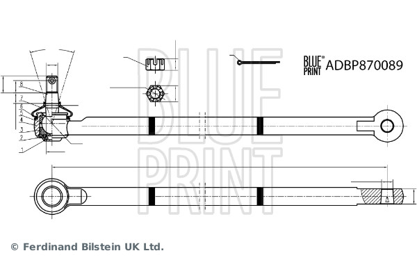 BLUE PRINT Styrestang adbp870089 foraksel for SUZUKI