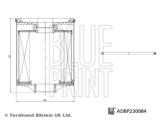 BLUE PRINT Brændstof-filter adbp230084 Påskruet 122mm for MERCEDES-BENZ