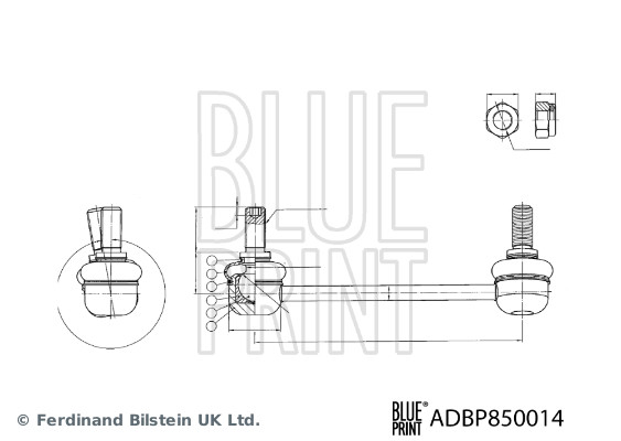 BLUE PRINT adbp850014 højre foraksel for FUSO (MITSUBISHI)