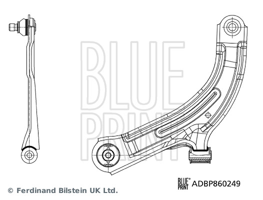 BLUE PRINT Bærearm, hjulophæng adbp860249 venstre foraksel for NISSAN