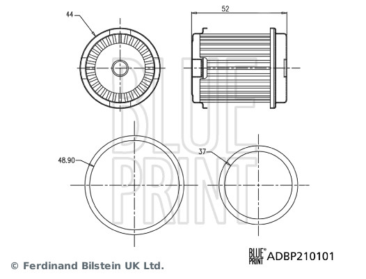 BLUE PRINT Hydraulikfilter, automatisk gearkasse adbp210101 for HONDA
