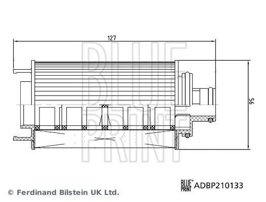 BLUE PRINT Oliefilter adbp210133 Filterindsats height_mm_209|Højde [mm]|127 inner_diameter_mm_496|Indvendig diameter [mm]|14 outer_diameter_mm_497|Yde