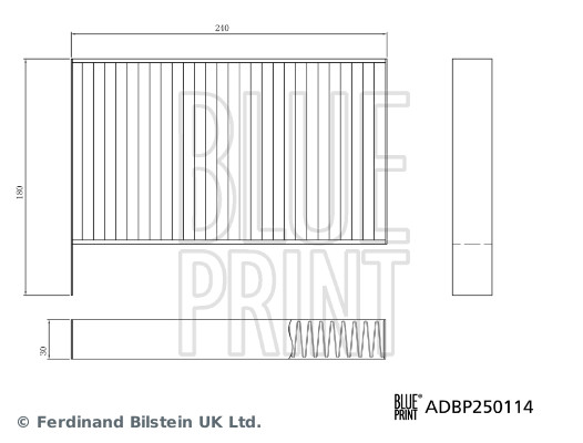 BLUE PRINT Kabineluftfilter adbp250114 for NIO