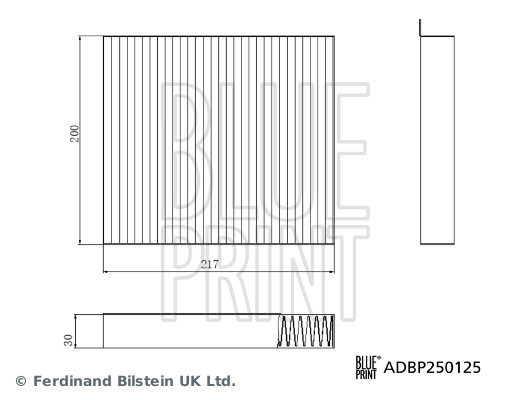 BLUE PRINT Kabineluftfilter adbp250125 for MG MAXUS