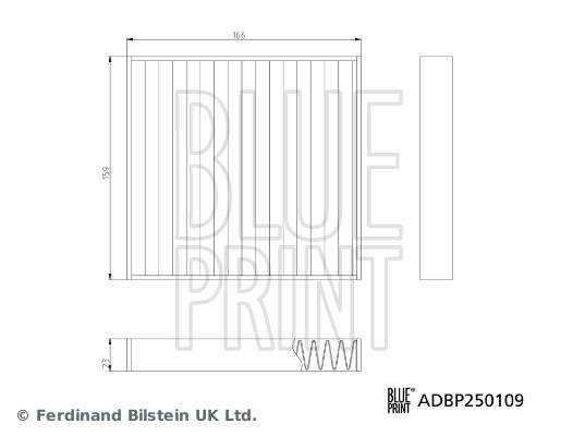 BLUE PRINT Kabineluftfilter adbp250109 for MARUTI SUZUKI TOYOTA