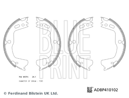 BLUE PRINT Bremsebakkesæt ADBP410102 bagaksel for GENESIS