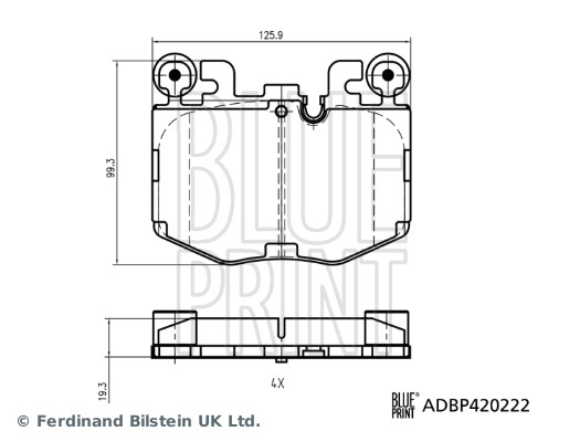 BLUE PRINT Bremseklodser adbp420222 foraksel for BMW (BRILLIANCE)