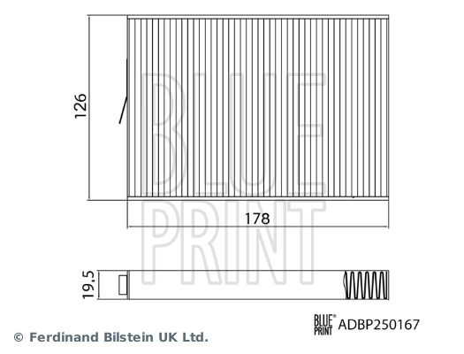 BLUE PRINT Kabineluftfilter adbp250167 for WULING (SGMW)