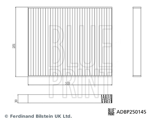 BLUE PRINT Kabineluftfilter adbp250145 for AUDI