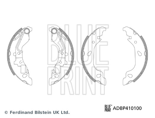 BLUE PRINT Bremsebakkesæt ADBP410100 bagaksel for FIAT