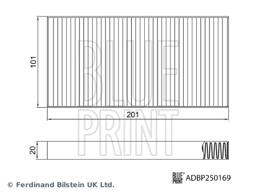 BLUE PRINT Kabineluftfilter adbp250169 for GREAT WALL
