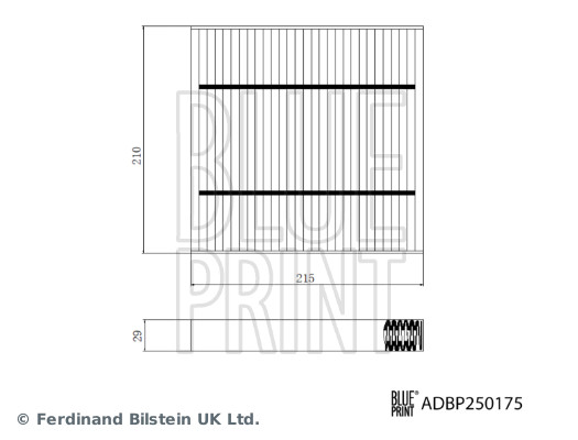BLUE PRINT Kabineluftfilter adbp250175 for HONDA GEELY
