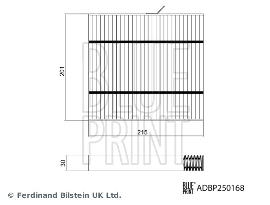 BLUE PRINT Kabineluftfilter adbp250168 for GEELY