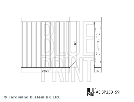 BLUE PRINT Kabineluftfilter adbp250159 for ROEWE (SAIC)
