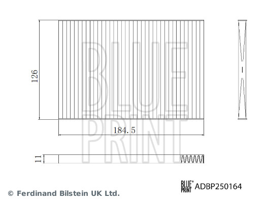 BLUE PRINT Kabineluftfilter adbp250164 for CHERY